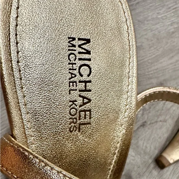 Michael Kors Metallic Gold Heels - Picture 4 of 5